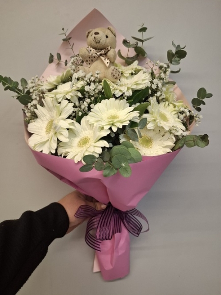 Beyaz Gerbera Buketi 1