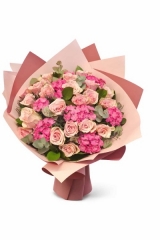 Açık Pembe Gül Buketi